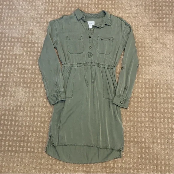 Old Navy | Dresses | Army Green Dress From Old Navy Girls Size L 12 |  Poshmark